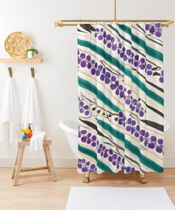 Art Nouveau Personalized Eco-Friendly Shower Curtain With Boho Art Design For Bathroom Decor