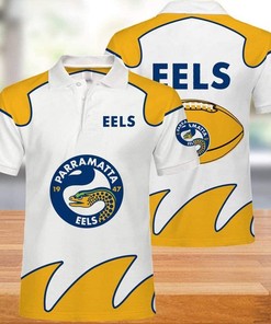 Art Nrl Parramatta Eels Casual Summer Short Polo Shirt