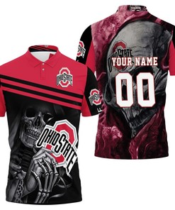 Art Ohio State Buckeyes Maiden Skull Fan Personalized 3D All Over Print Polo Shirt