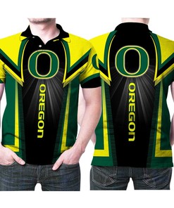 Art Oregon Ducks Bright Name Logo 3D All Over Print Polo Shirt