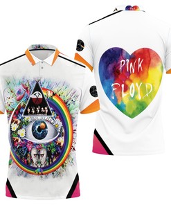 Art Pink Floyd Rainbow Triangle Glass Eye 3D All Over Print Polo Shirt