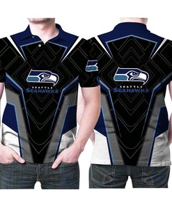 Art Seattle Seahawks All Over 3D All Over Print Polo Shirt