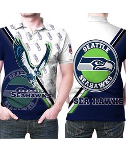 Art Seattle Seahawks Fly Seahawks Fly 3D All Over Print Polo Shirt