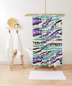 Art Shower Curtain, Art Nouveau Shower Curtain , Eco Shower Curtain, Boho Bath Decor
