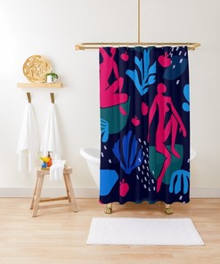 Art Shower Curtain Boho Mid-Century Matisse Shower Curtain Eco-Friendly Waterproof Abstract Decor