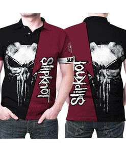 Art Slipknot Punisher Skull Logo 3D All Over Print Polo Shirt
