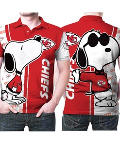 Art Snoopy Kiss Kansas City Chiefs Logo 3D All Over Print Polo Shirt