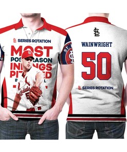 Art St Louis Cardinals Adam Wainwright 50 Great Legend Series Rotation Mlb Polo Shirt