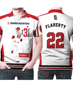 Art St Louis Cardinals Jack Flaherty 22 Series Rotation Legend Player Polo Shirt
