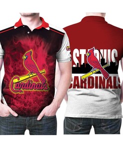 Art St Louis Cardinals Mlb Baseball Team Logo Pattern 3D All Over Print Polo Shirt