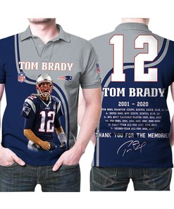 Art Tom Brady 12 New England Patriots Highlight Career Signatures 3D All Over Print Polo Shirt