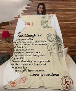As You Grow Older Grandma To Granddaughter Fleece Blanket Quilt Blanket Bedding Set For Grandchild