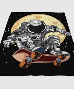Astronaut Sherpa Fleece Blanket Gifts for Family, for Couple