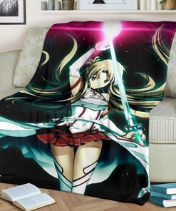 Asuna Sword Art Best Seller Fleece Blanket Gift For Fan, Quilt Blanket Bedding Set Gift