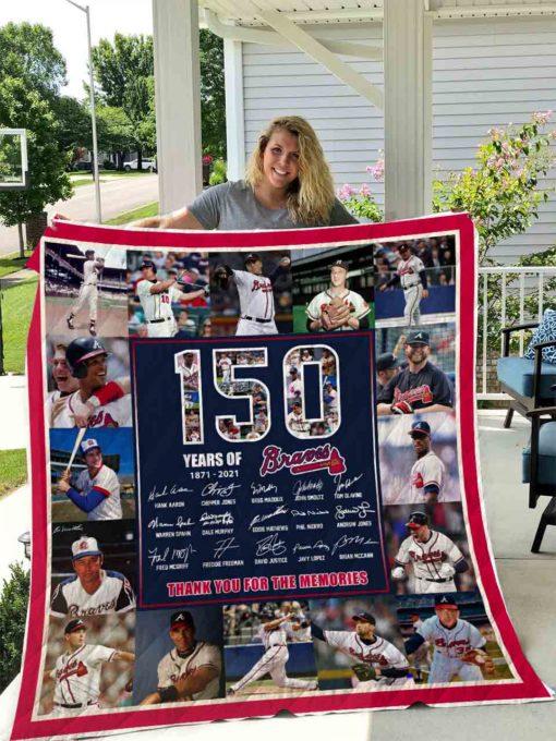 Atlanta Braves 1 Years Quilt Blanket Bedding Set I1D2