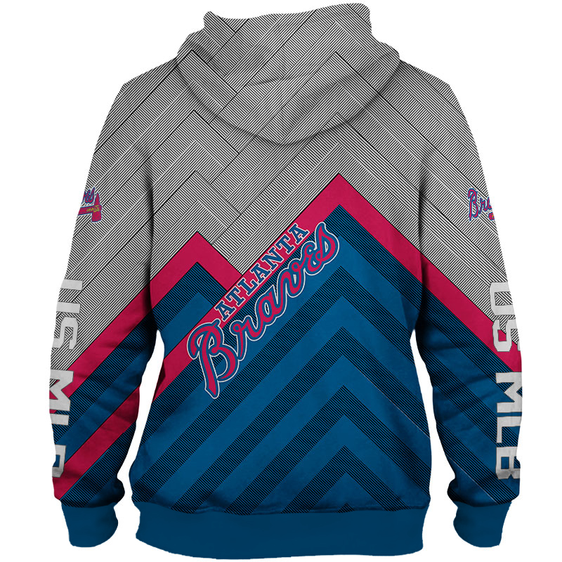 Atlanta Braves Hoodie 3D Baseball Zip Hoodie for Fan MLB - Image 2
