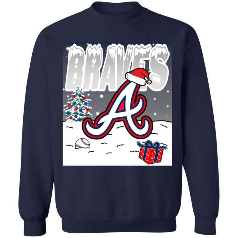 Atlanta Braves Vintage Mlb Ugly Christmas Crewneck Sweatshirt