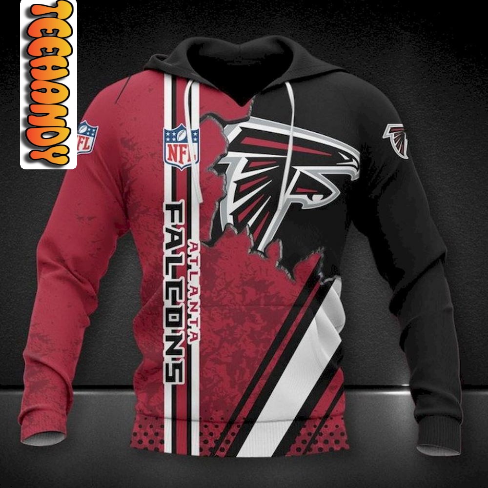 Atlanta Falcons 3D Football NFL Hoodie