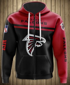 Atlanta Falcons 3D Skull Hoodie Pullover Zip Hoodie for Fans