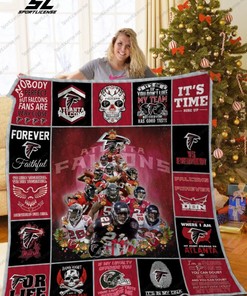 Atlanta Falcons Christmas Tree Quilt Blanket Bedding Set