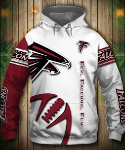 Atlanta Falcons Hoodie 3D Graphic Balls Zip Hoodie Pullover