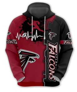 Atlanta Falcons Hoodie 3D Zip Hoodie