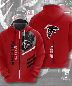 Atlanta Falcons Hoodie 3D Zip Hoodie 3 Lines Graphic Gift for Fans