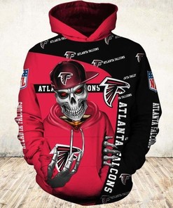 Atlanta Falcons Hoodie 3D Zip Hoodie Cute Death Gifts for Fans