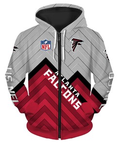 Atlanta Falcons Hoodie 3D Zip Hoodie Pullover Size S-5Xl