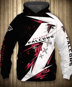 Atlanta Falcons Hoodie 3D Zip Hoodie Thunder Graphic Gifts for Fans