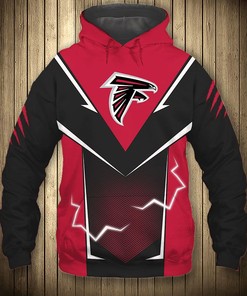 Atlanta Falcons Hoodie Lightning Graphic Gifts for Fans