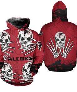 Atlanta Falcons Hoodie Skull for Halloween Graphic