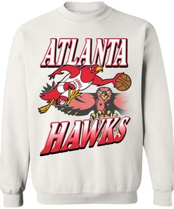 Atlanta Hawks 1970'S Vintage Retro Nba Crewneck Sweatshirt