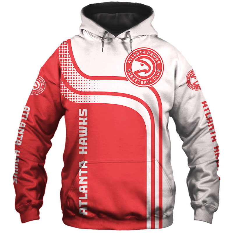 Atlanta Hawks Hoodie 3D Zip Hoodie for Fans