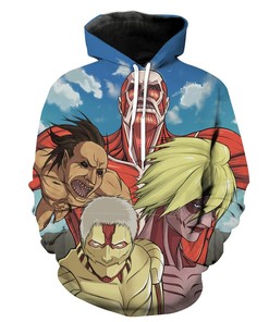 Attack On Titan All Colossal Titan Hoodie 3D