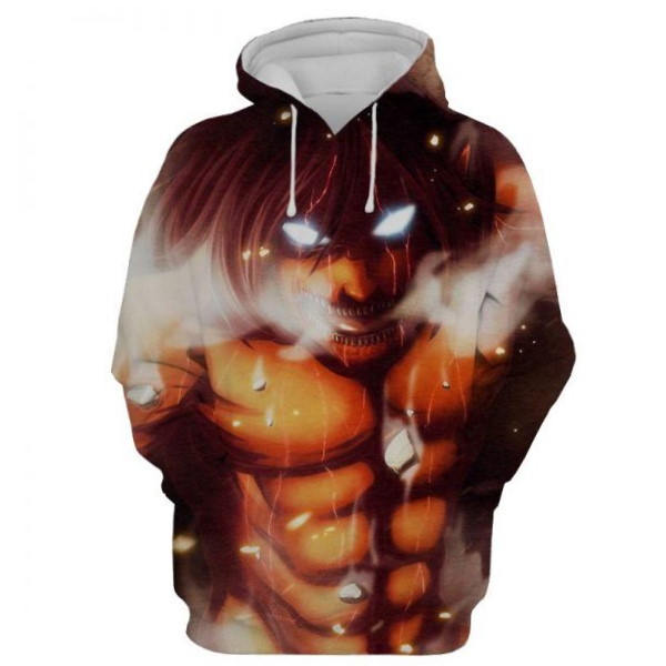 Attack On Titan Eren Anime 3D Printed Hoodie