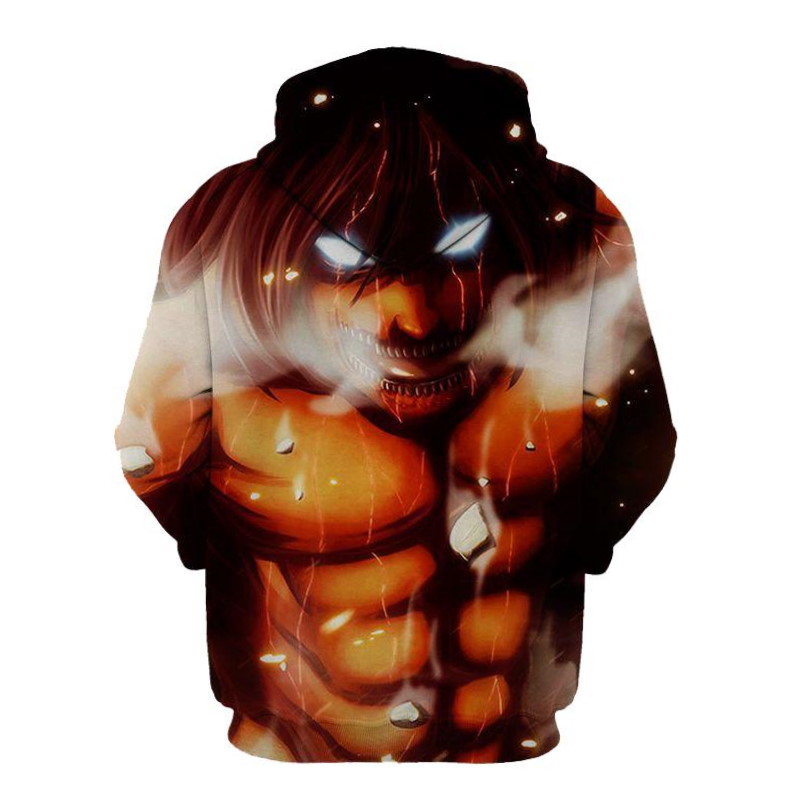 Attack On Titan Eren Anime 3D Printed Hoodie - Image 2