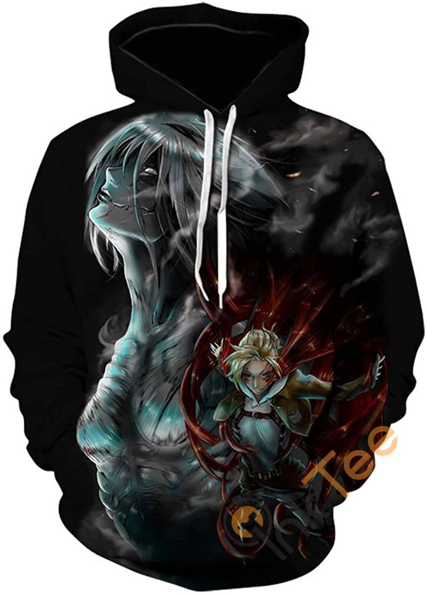 Attack On Titan Print Pullover With Front Pocket Sport All Over Print Hoodie 3D 3