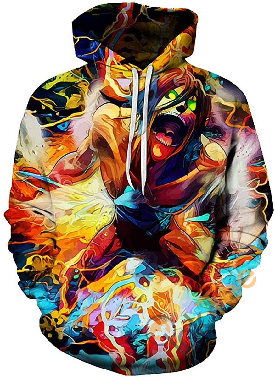 Attack On Titan Print Pullover With Front Pocket Sport All Over Print Hoodie 3D 5