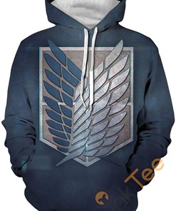 Attack On Titan Print Pullover With Front Pocket Sport All Over Print Hoodie 3D 6