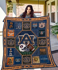 Auburn Tigers Big AU Ncaa Quilt Blanket Bedding Set