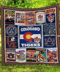 Auburn Tigers Colorado Quilt Blanket Bedding Set