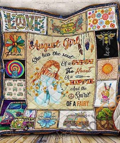 August Girl Hippie Quilt Blanket Bedding Set with 2 Pillowcases
