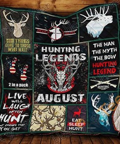 August Hunting Legend Quilt Blanket Bedding Set