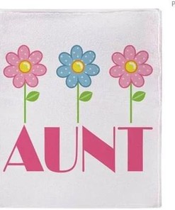 Aunt Gift (Flowered) Throw Blanket for Home Décor