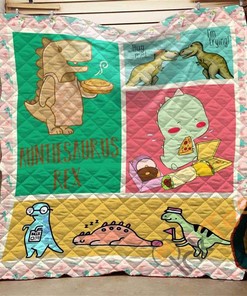 Auntiesaurus And Baby Quilt Blanket Bedding Set