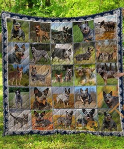 Australian Cattle Dog Breed Quilt Blanket Bedding Set