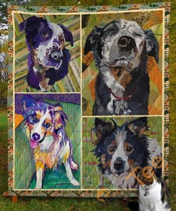 Australian Shepherd Dog V1 Quilt Blanket Bedding Set