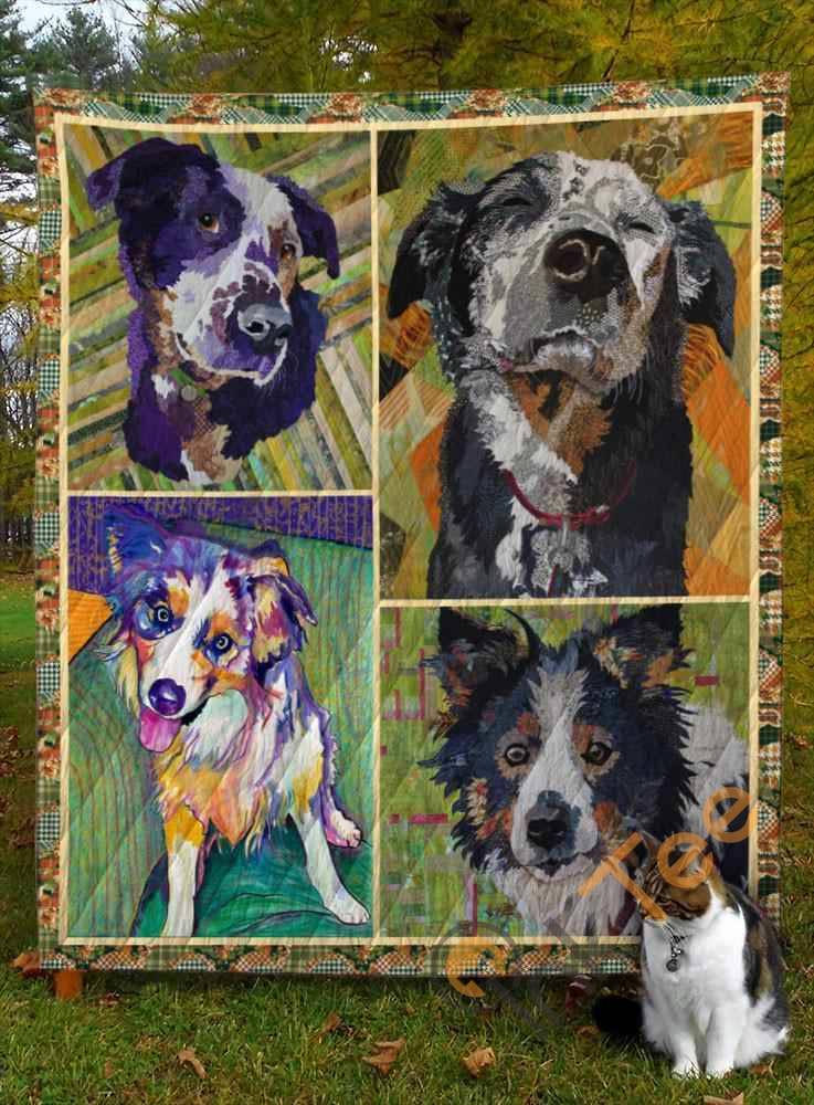 Australian Shepherd Dog V1 Quilt Blanket Bedding Set