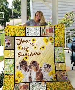 Australian Shepherd Sunshine Quilt Blanket Bedding Set